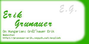 erik grunauer business card
